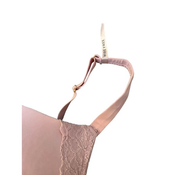 Daisy Fuentes Wired Lined Bra NWOT Plus Size 40D Pink Lace Detail Adjustable New - Picture 4 of 9